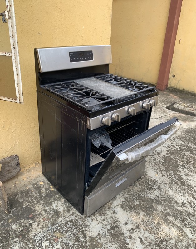 Awoof Brand New, Built-in WiFi, Reversible Grill and Griddle GE Profile™ Smart 30″ Free-Standing Self Clean Gas Fingerprint Resistant Range Gas Cooker For-Sale