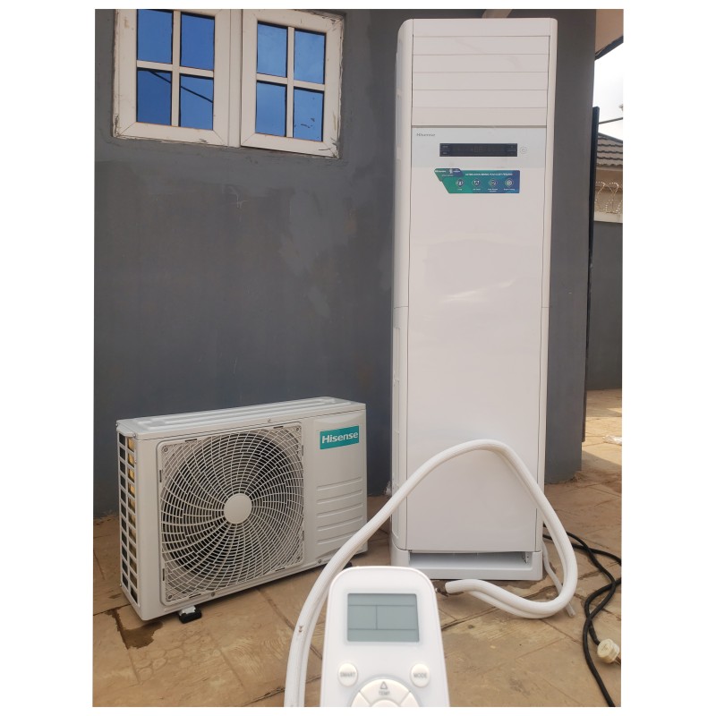 ❌❌SOLD-OUT❌❌ ... Just a month used Semi inverter 2hp standing hisense ac using R410 gas radiant with kits