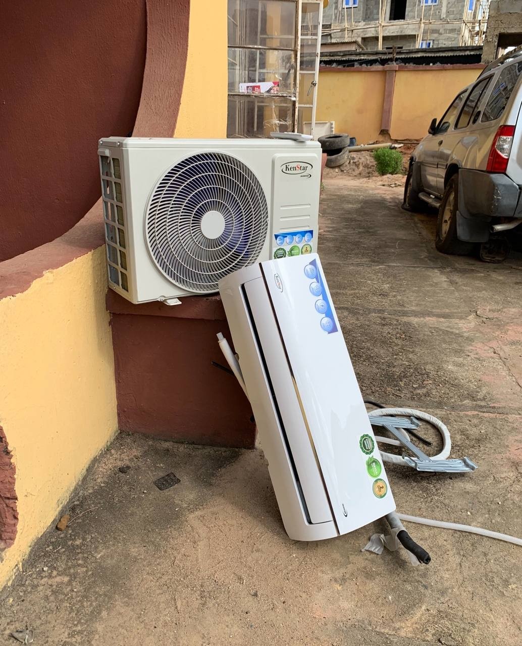 ❌❌SOLD-OUT❌❌...V.Clean, 1Week Used, Kenstar 1.5HP Inverter Split Unit Air Conditioner With Kit, Inner Hanger For-Sale