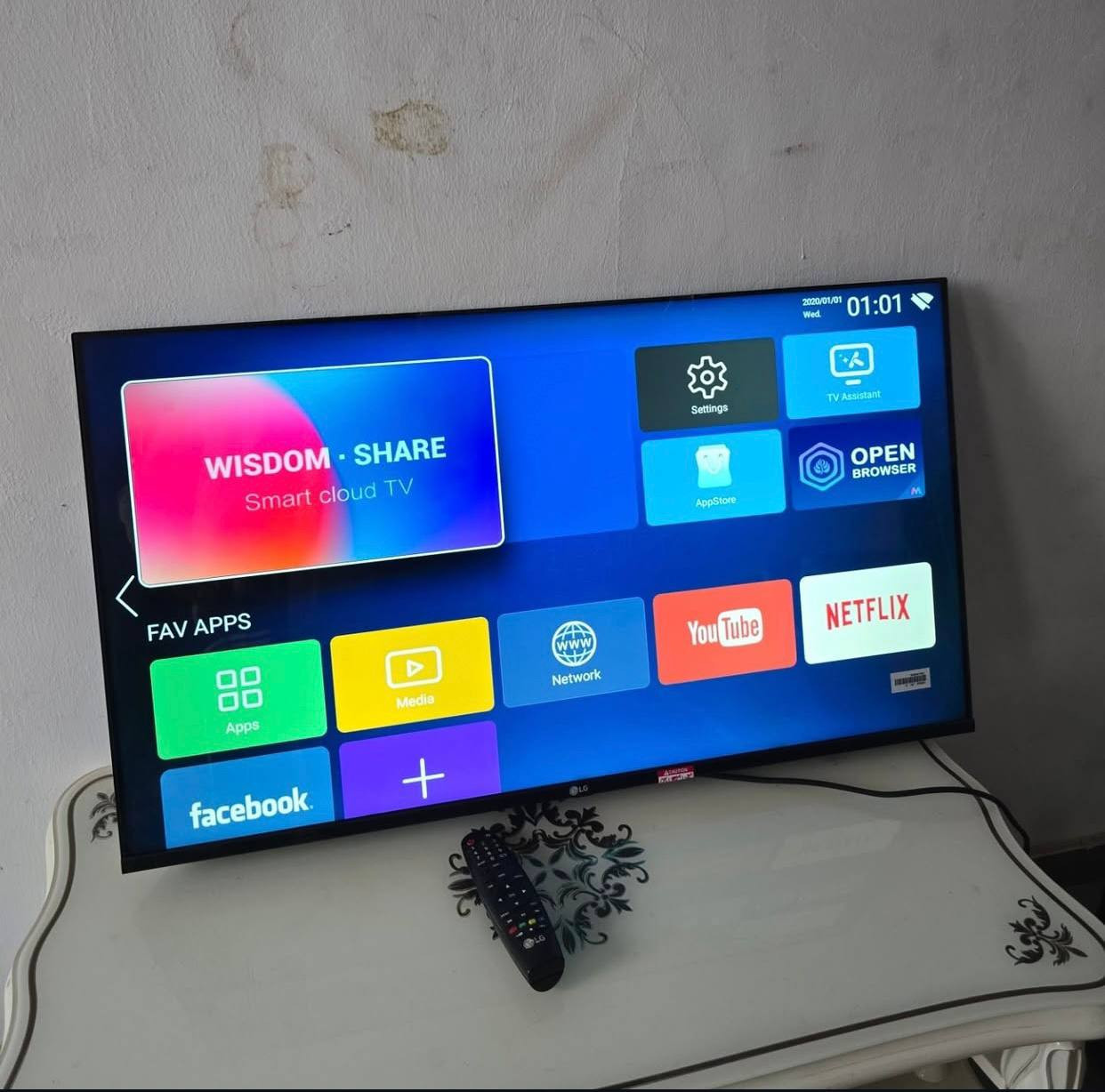 V.Clean 43Inches LG Smart Tv For-Sale With Remote For-Sale  [ Product Code >> 0553 ]