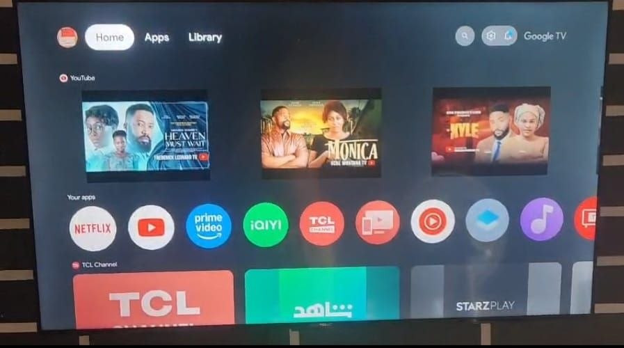 55inches framless TCL smart Tv [ Product Code >> 0237 ]