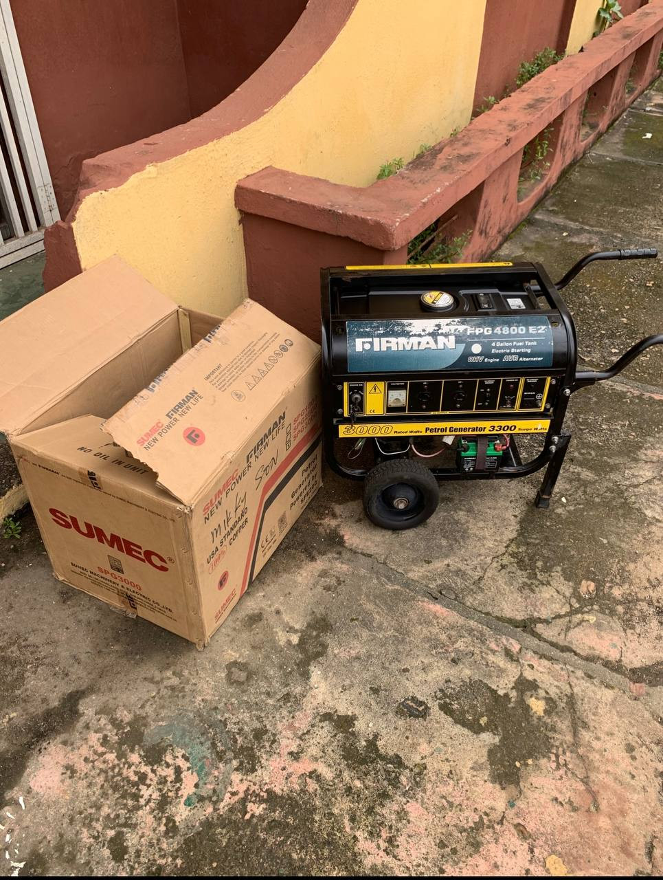 V.Clean, Kick Starter, 3.5kva Firman FPG4800 E2 Generator With Caton For-Sale