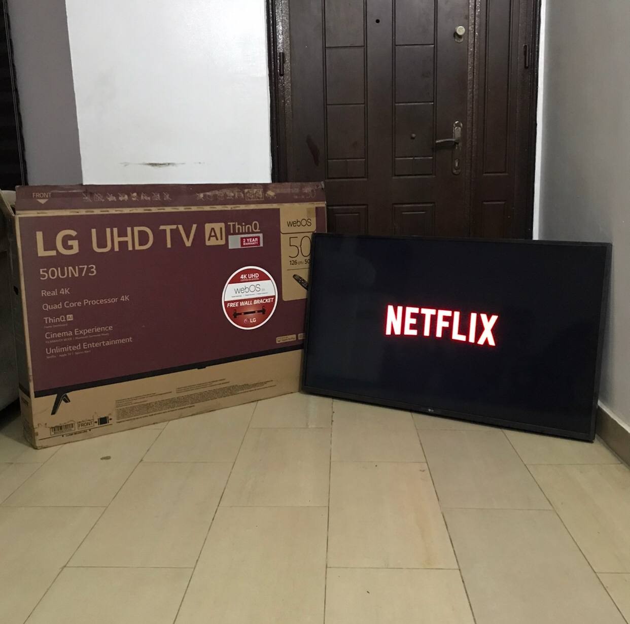 ❌❌SOLD-OUT❌❌... 6Months Used Lg UHD AI ThinQ 50Inches 4k Smart Tv With magic Remote & hanger For-Sale