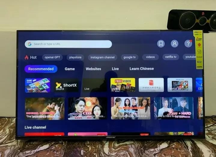 Few month used 43 Mewe smart tv