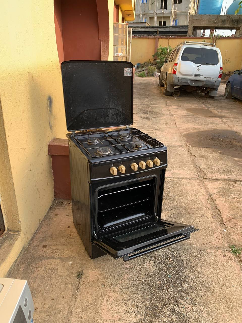 V.Clean Nexus Gas Cooker with Oven and Grill 60Cm X 60Cm | NX-6003 (4+0) Black For-Sale [ Product Code >> 0270 ]