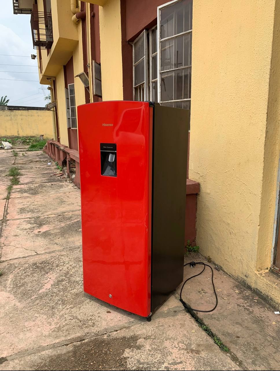 ❌❌SOLD-OUT❌❌ V.Clean Hisense-RED-Refrigerator RS230SB With A Frontal dispenser For-Sale