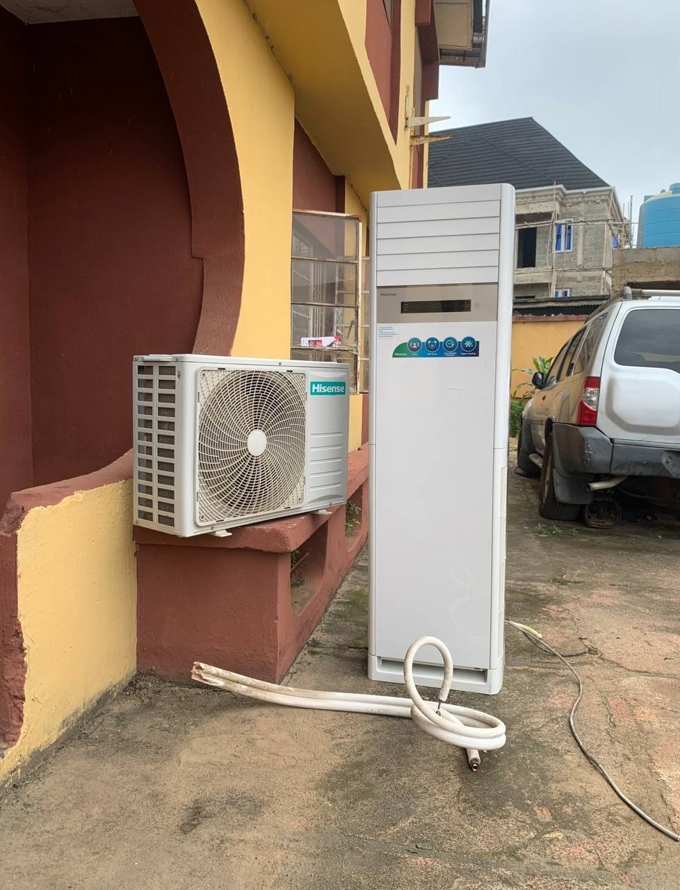 ❌❌SOLD-OUT❌❌..V.Clean 2Hp Hisense Semi Inverter Standing Air-Conditioner With already Filled R410A Refrigerant and Kit For-Sale