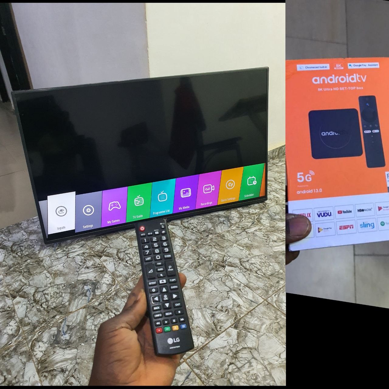 ❌️SOLD-OUT ... 55 inches Original Smart LG tv with 5g TV box with a magic remote