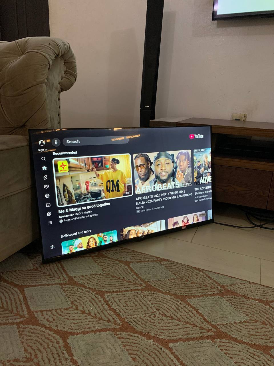 V.Clean 43Inches Sonix Frameless 4K Smart Tv For-Sale [ Product Code >> 0533 ]