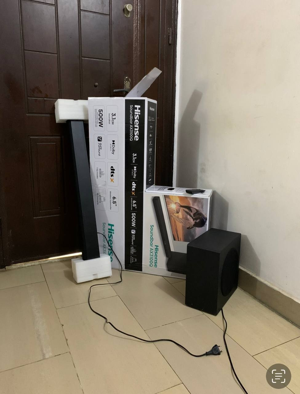❌❌SOLD-OUT❌❌   V.Clean, 2Weeks Used, Hisense 3.1Ch Dolby Atmos 500W Sound Bar | HISAUD3100Q-AX With Pack For-Sale