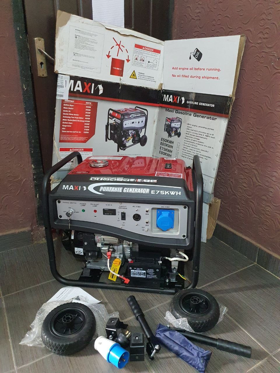 AWOOF BRAND NEW Maxi Generator 9.3KVA  (Key + Wheels & Handle) UN-TOUCHED