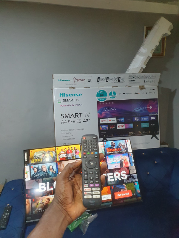 ❌❌SOLD-OUT❌❌ ... 4days Used, 43Inches, 4K, Smart, Hisense Tv With Carton and Accessories For-Sale