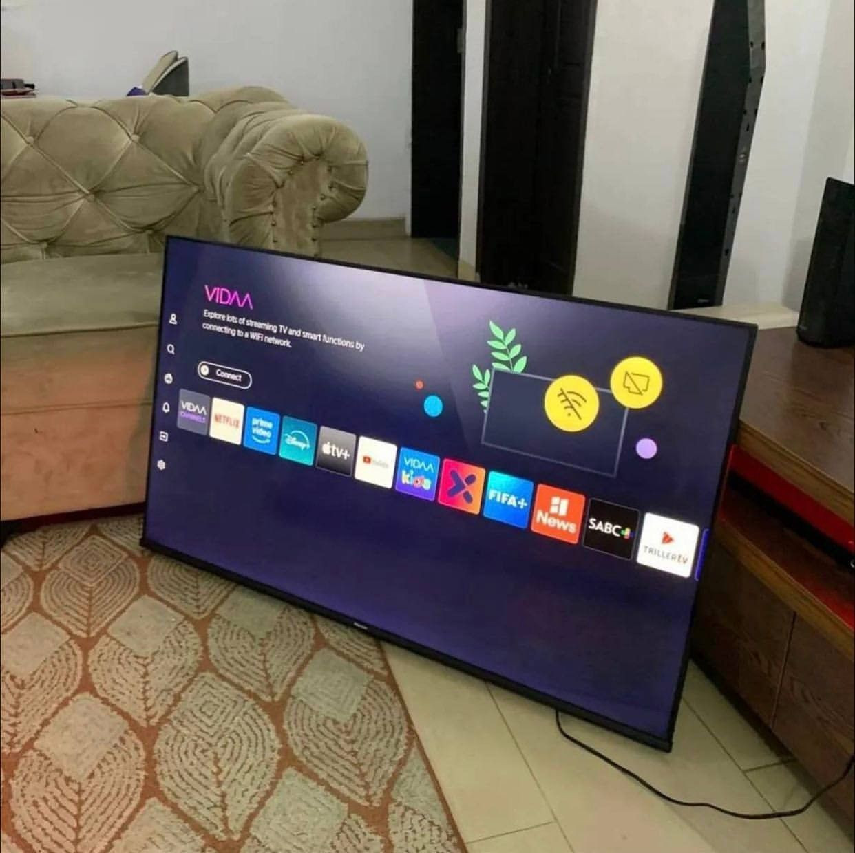 V.Clean, 43Inches, 4K, Smart Hisense Tv For-Sale