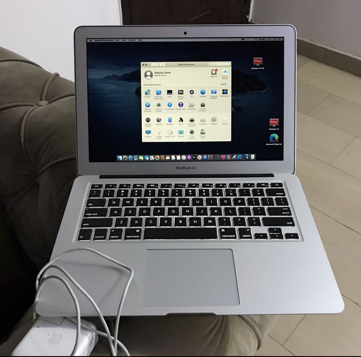 V.Clean 8Gb Ram, 128Gb Ssd, Corei5, Keypad Light, 2015 MacBook Air Laptop For-Sale