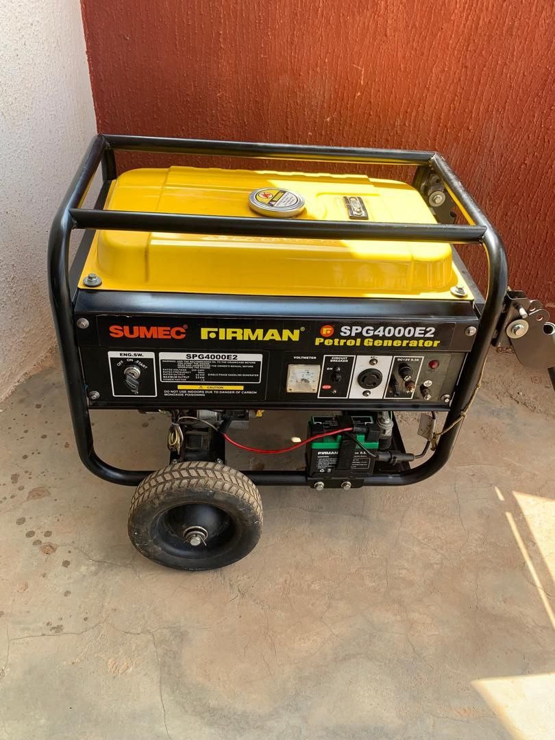 [Free delivery] 100% Clean 3.5kva Sumec firman kick and start Generator with tyre