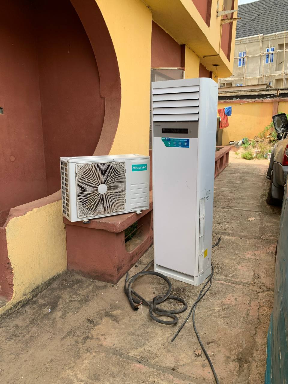 V.Clean, 6Month Used, 2Hp Hisense Floor Standing Air Conditioner AF20SC1 With Already Filled Gas and Kit For-Sale [ Product Code >> 0315 ]