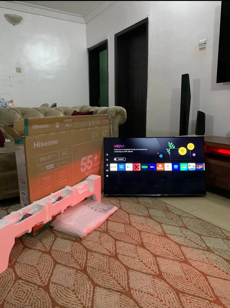 ❌❌SOLD-OUT❌❌  V.Clean, 2Days Used, Hisense 43Inches 4K Frameless Smart Tv For-Sale