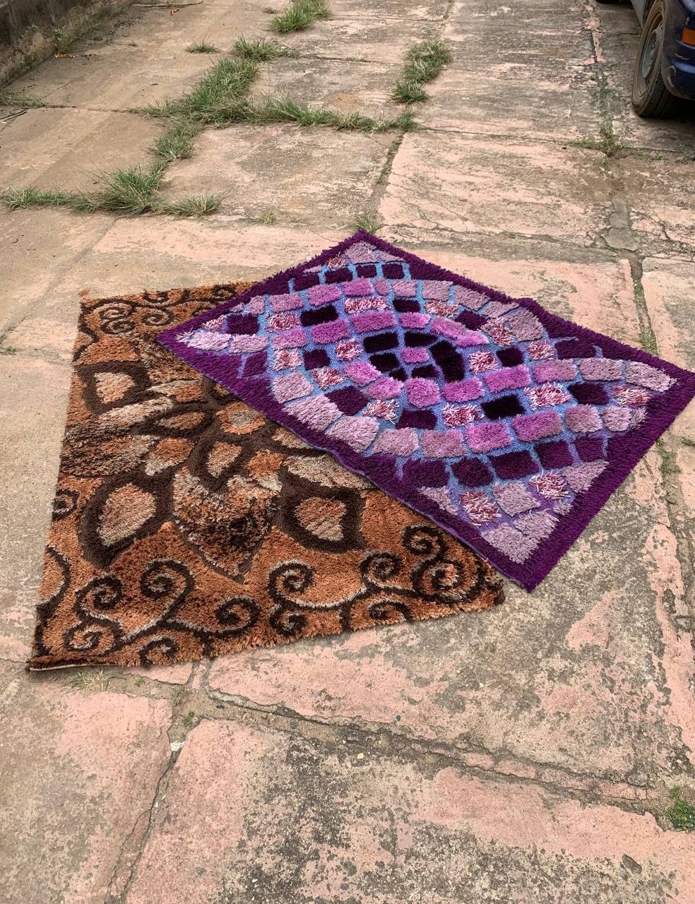 V.Clean 120 X 160 Turkish Puple & Brown Color Center Rug For-Sale
