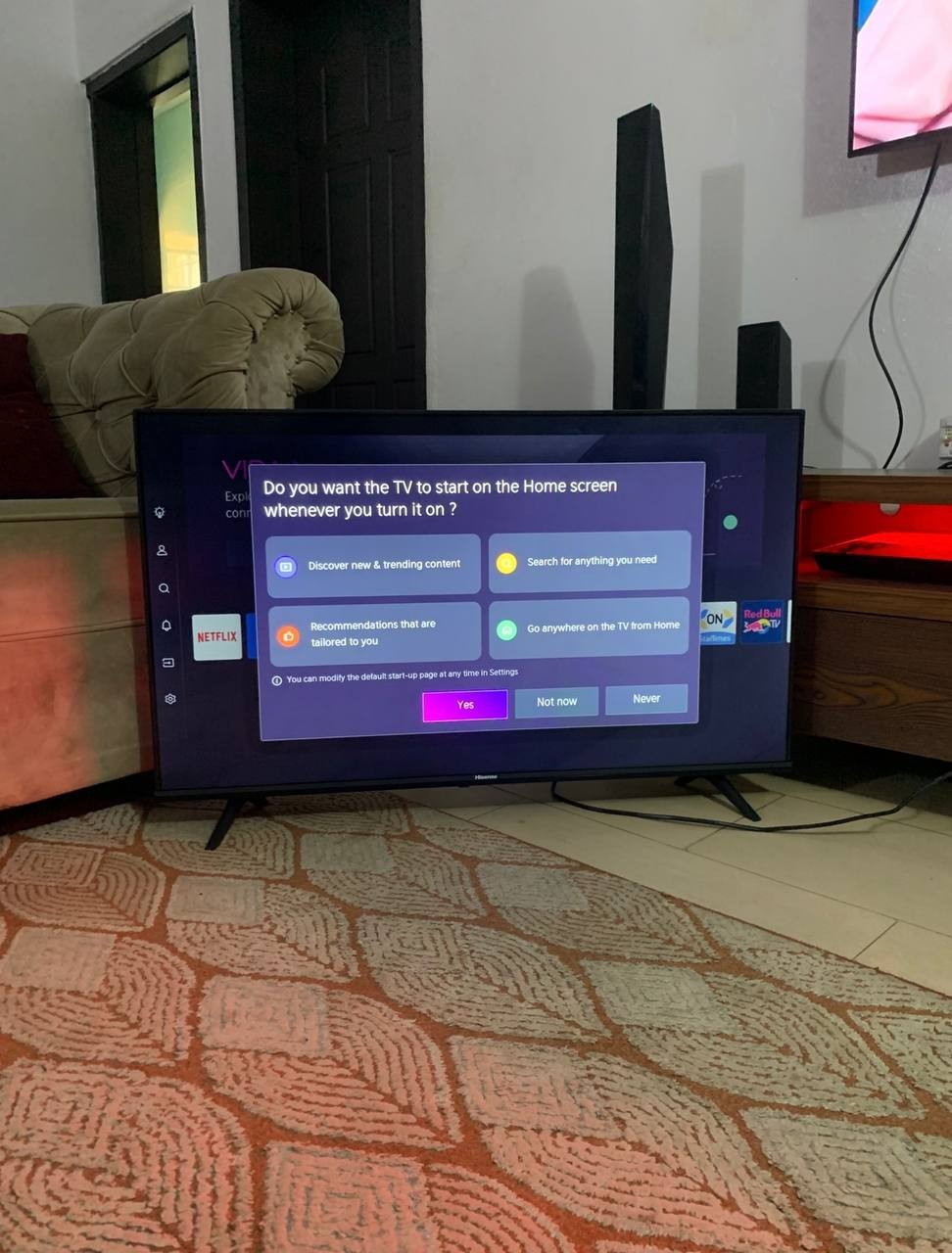 V.Clean, 43Inches, 4K Smart Hisense Frameless Tv For-Sale