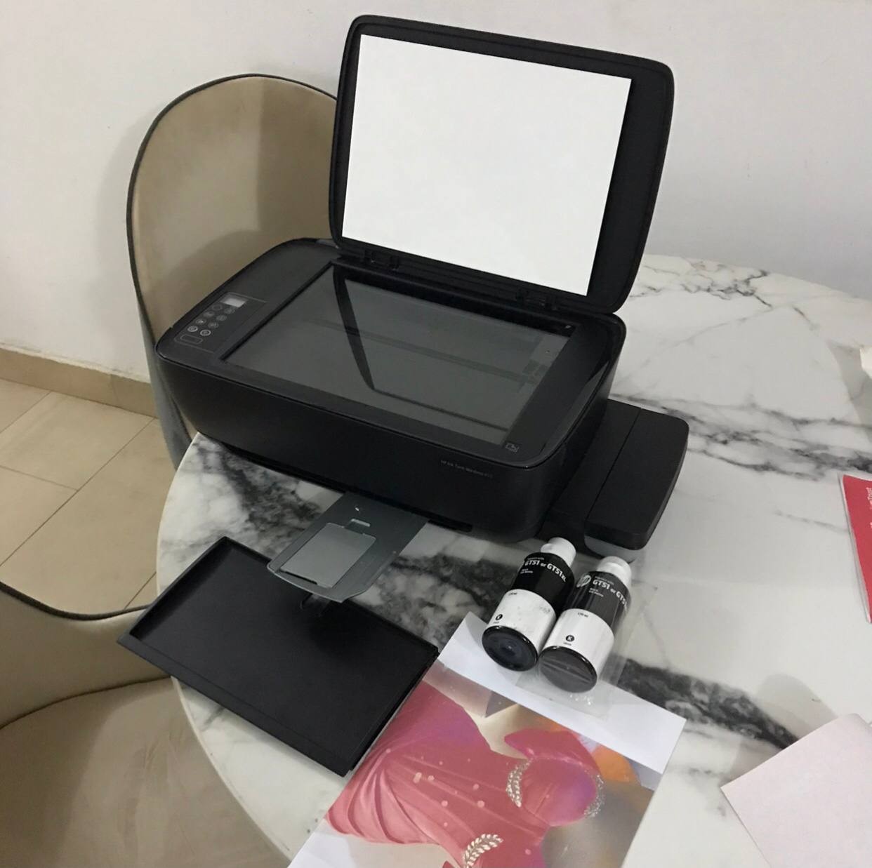 ❌❌SOLD-OUT❌❌ V.Clean HP Ink Tank Wireless 415- All-in-one Printer “Print, Scan & Photocopy” With 2 Extra GT51 Black Ink Bottle For-Sale