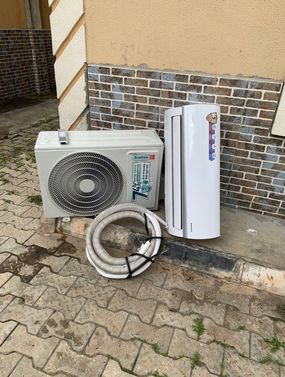 ❌❌SOLD-OUT❌❌  V.Clean, 2Months Used, 1Hp Scanfrost Inverter Air-Conditioner With Already Filled Gas, Kit For-Sale