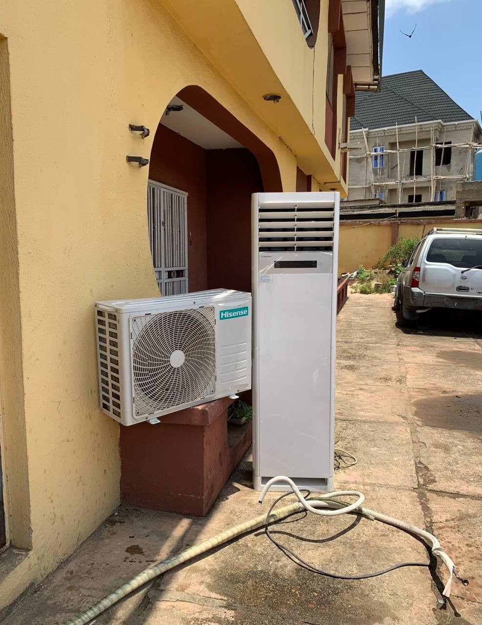 V.Clean 2Hp Hisense Floor standing Air-Conditioner (AF20SC) With Kit For-Sale [ Product Code >> 0350 ]