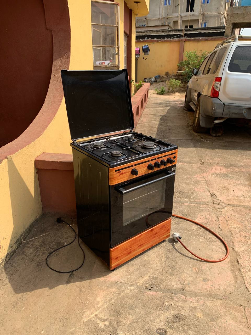 V.Clean Scanfrost 60cm 4 Gas Burner Oven with Grill Cooker| CK 6402 With Holes and Nobe For-Sale