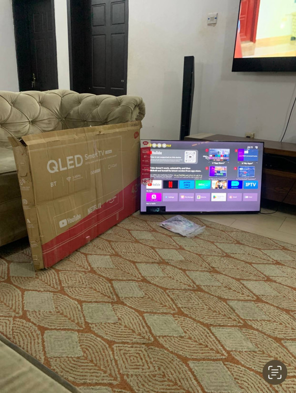 V.Clean 4K QLED 43Inches Smart itel Smart Frameless Tv For-Sale [ Product Code >> 0486 ]