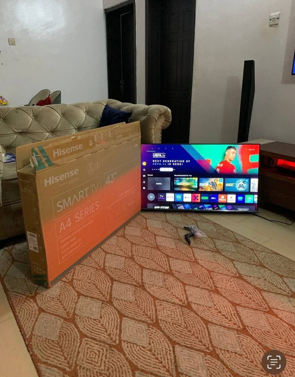 ❌❌SOLD-OUT❌❌ V.Clean, 2Weeks Used, 43Inches, 4K Smart Hisense Frameless Tv With Pack For-Sale [ Product Code >> 0416 ]