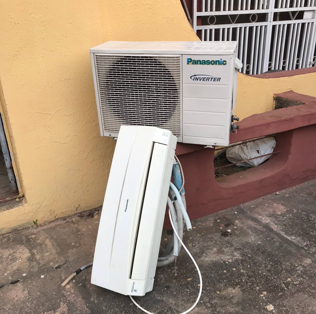 ❌SOLD OUT ... V.Clean Inverter 1.5Hp Panasonic Air-Conditioner With Kit, Gas and inner Hanger For-Sale