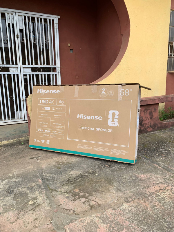 V.Clean, 2025 Model, 2days Used Hisense 58Inches 4K Smart Frameless Tv With All the accessories For-Sale  [ Product Code >> 0712 ]