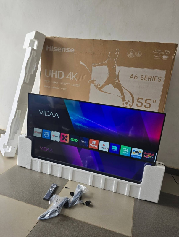 ❌❌SOLD-OUT❌❌ V.Clean, 1 Month Used, 2026 Model Hisense 55 Inches UHD 4K Smart Frameless Tv With Magic Remote For-Sale [ Product Code >> 0439 ]