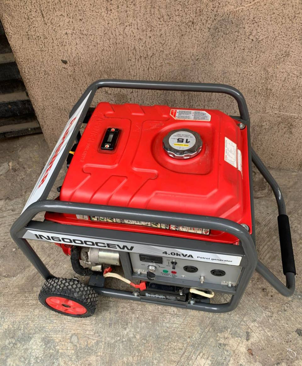 V.Clean 1Month Used IPower 4.0Kva 100% Copper Key Start Generator | IN6000CEW For-Sale  [ Product Code >> 0299 ]