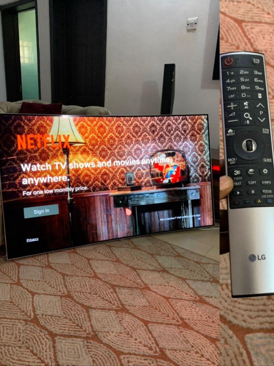V.Clean Bluetooth, OLED, Curved 4K, 65Inches LG Smart Tv with magic remote For-Sale