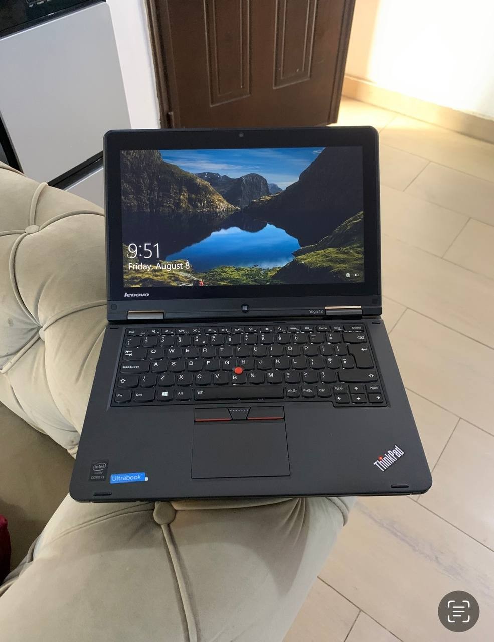VClean 8Gb Ram, 1Tb Ssd, Corei3, Touch Screen, 2-3Hours Ba3 Life, X360 Lenovo Yoga 12 Laptop For-Sale