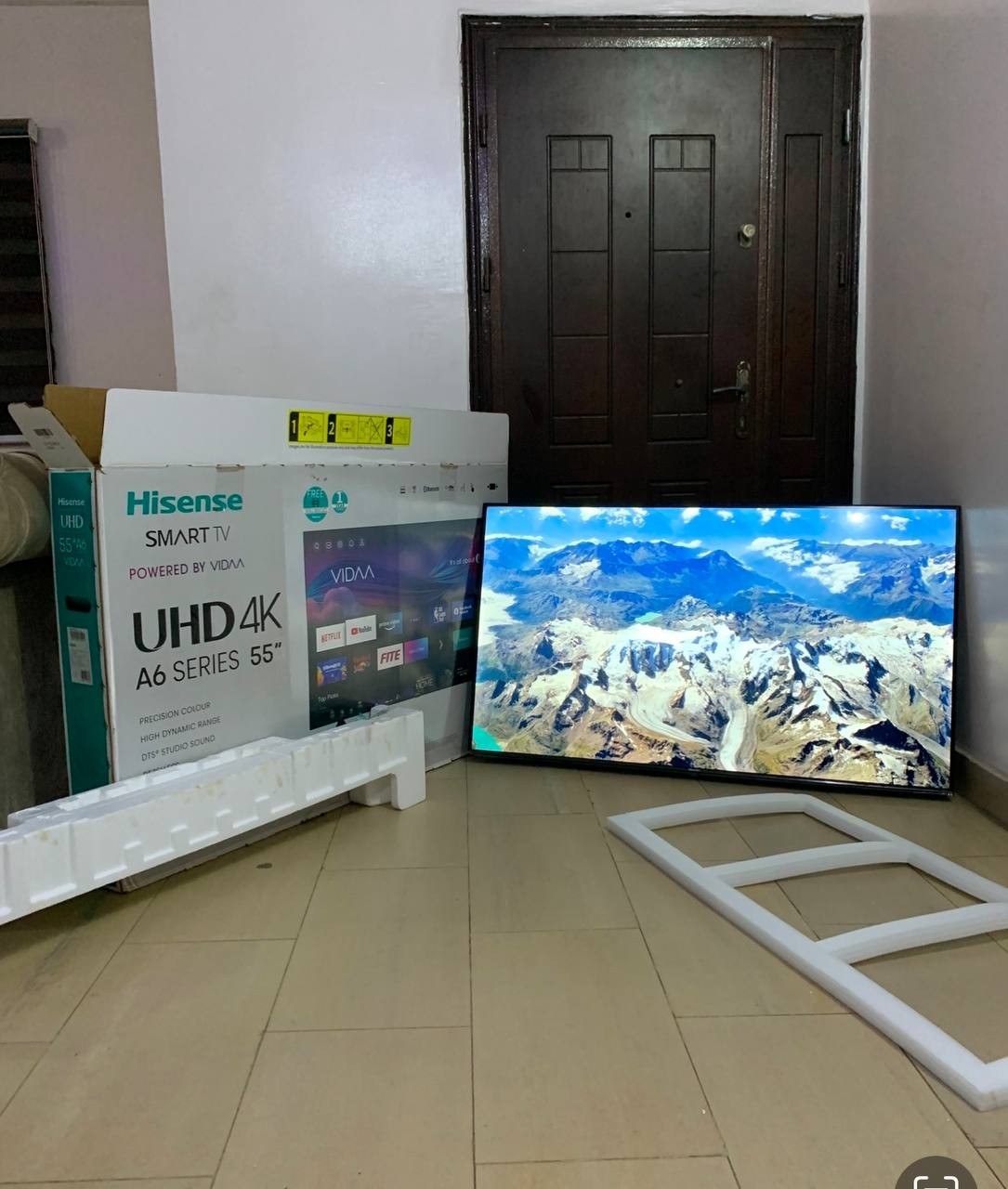 2Weeks Used, Bluetooth, 55Inches Hisense Full UHD A6 Series 4K Smart Tv For-Sale