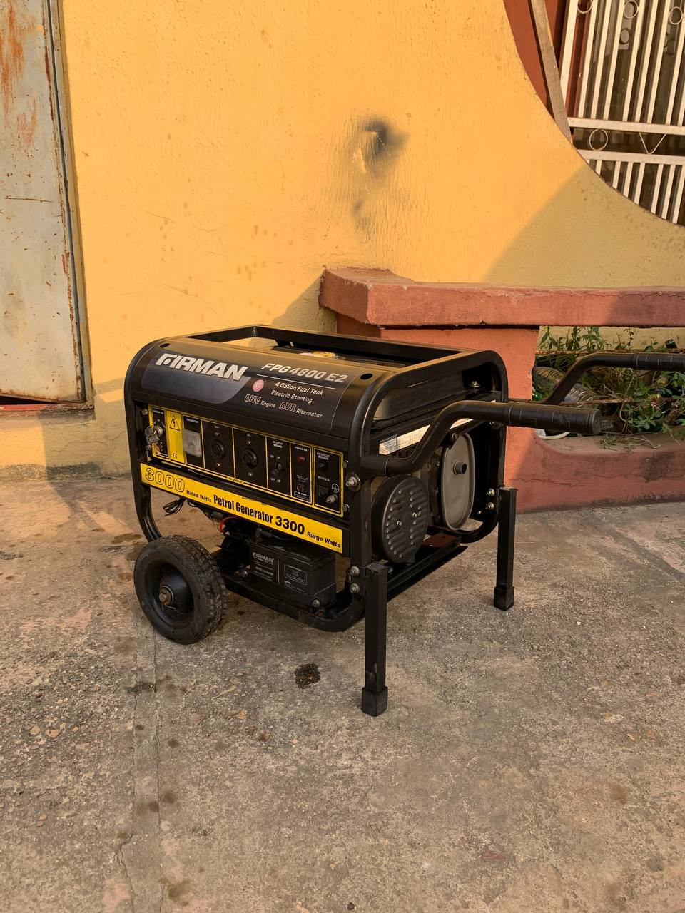 V.Clean, 3 Months Used, 100% Copper, 3.3Kva Firman FPG 4800E2 Kick Starter Generator Set For-Sale