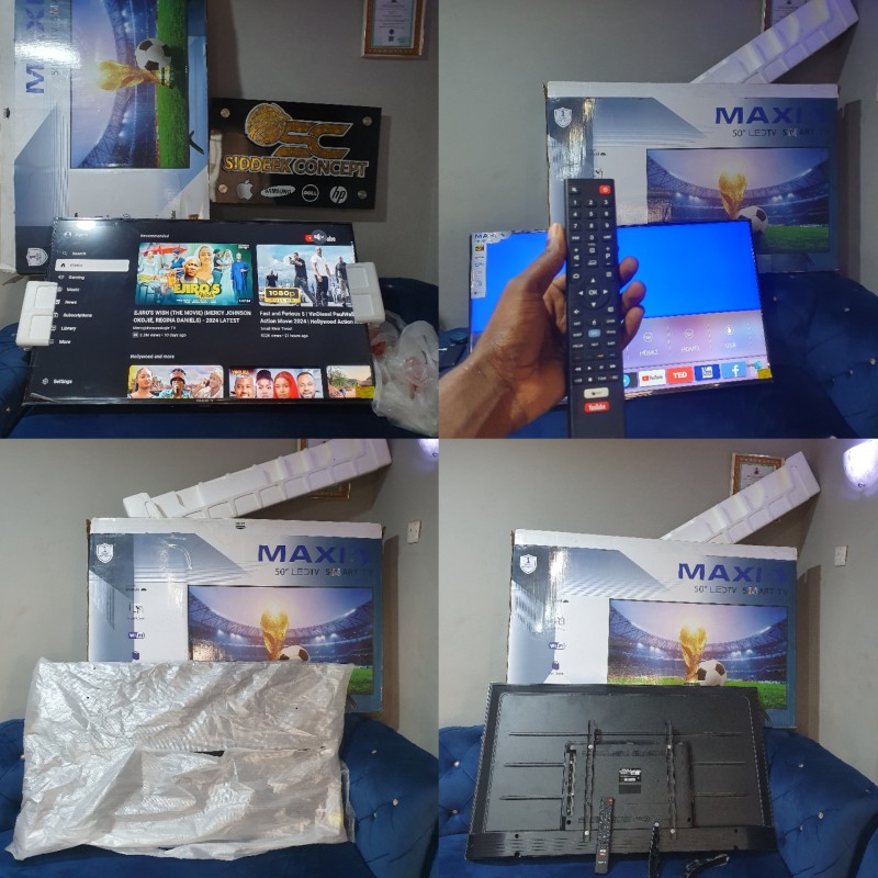 ❌️SOLD-OUT ...  Awoof Brand New Maxi 50 Inch D2010 Series UHD 4K Smart TV With Pack and all #For_Sale