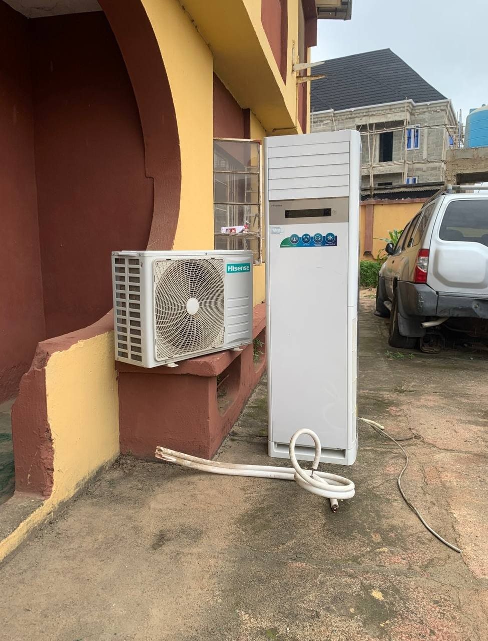 V.Clean 2Hp Hisense Semi Inverter Standing Air-Conditioner With already Filled R410A Refrigerant and Kit For-Sale