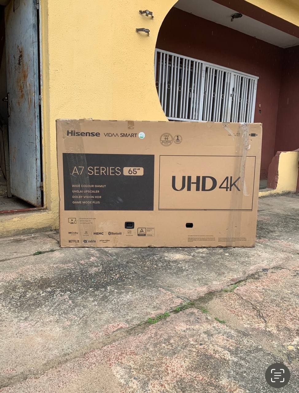 ❌❌SOLD-OUT❌❌..V.Clean Bluetooth, 65Inches, A7 Series UHD 4K Smart Tv with box For-Sale