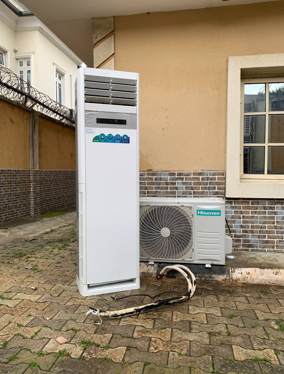 V.Clean 2Hp Hisense Semi Inverter Standing Air-Conditioner With already Filled R410A Refrigerant and Kit For-Sale