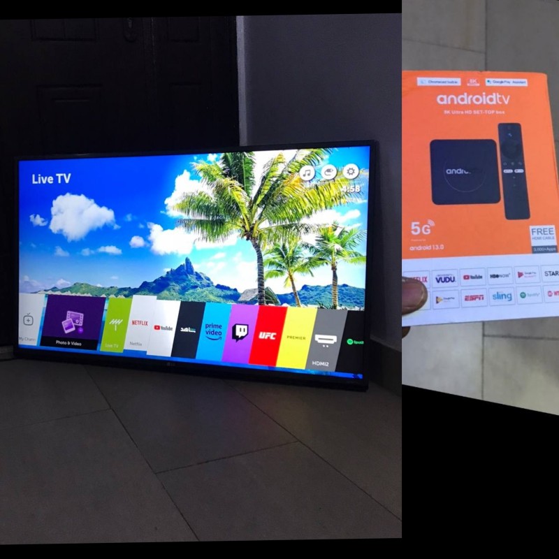 ❌SOLD-OUT ... 43 inches Original Smart LG tv with 5g TV box with a magic remote