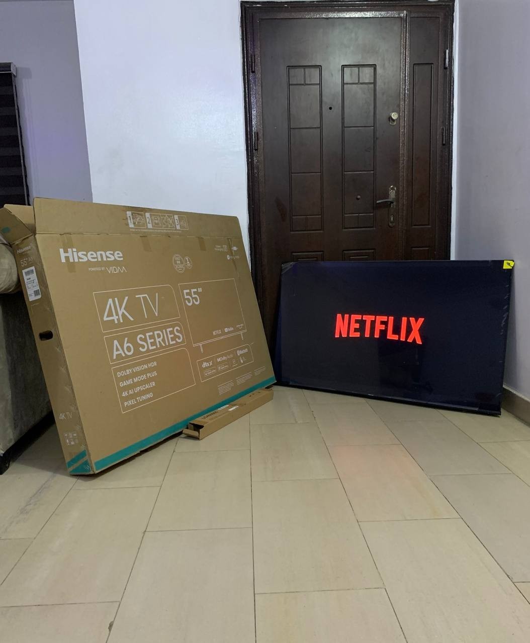 ❌❌SOLD-OUT❌❌ 2Weeks Used, 55Inches Hisense A6 Series, 4K Smart Tv With Pack, Hanger And All For-Sale