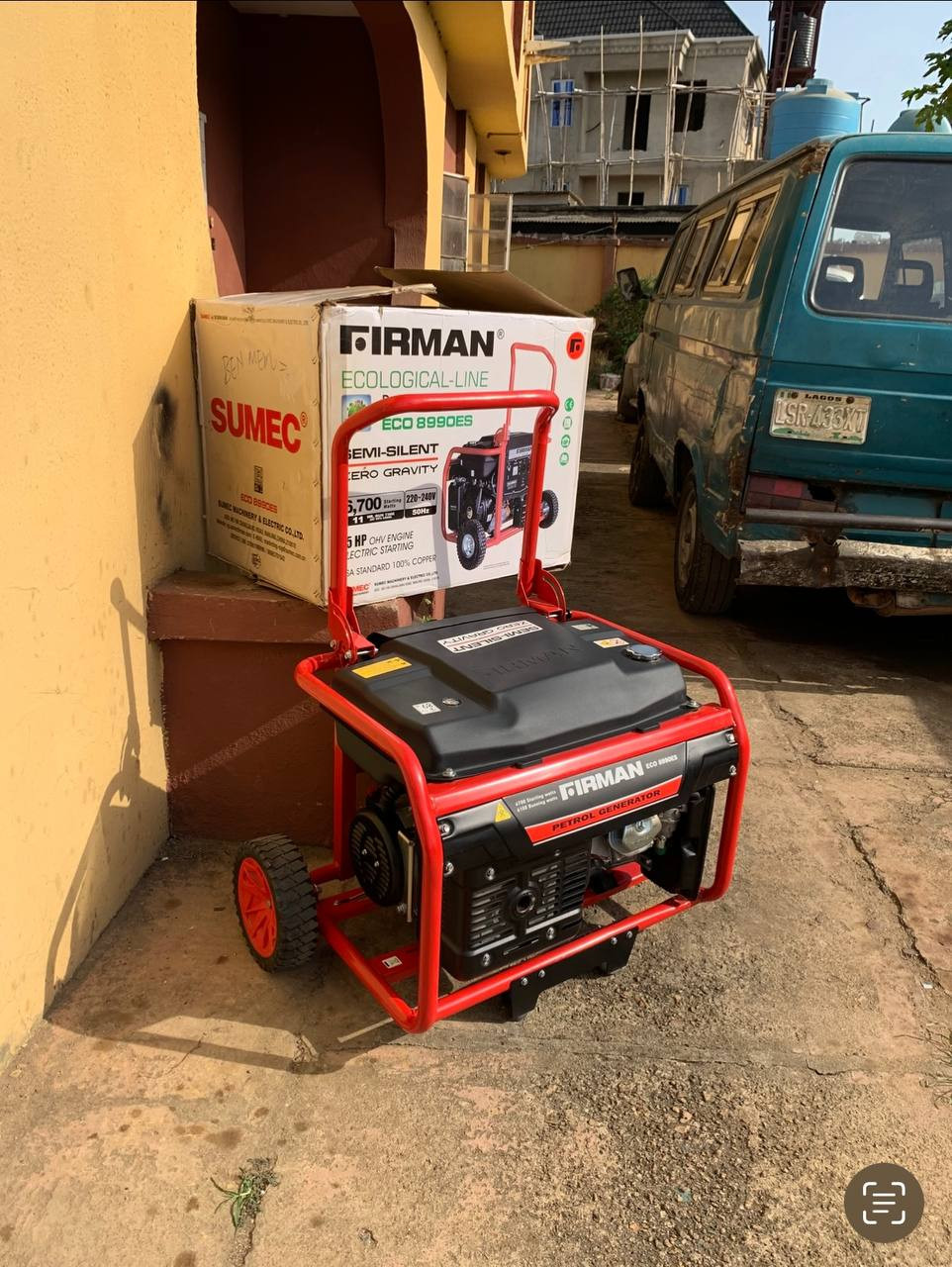 V.Clean, 3Days Used 6.5Kva Sumec Firman Red/Black Eco 8990Es Kick Starter Generator For-Sale [ Product Code >> 0321 ]
