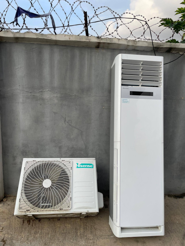 V.Clean, 2Hp Hisense Floor Standing Air Conditioner AF20SC1 With Already Filled Gas For-Sale [ Product Code >> 0680 ]