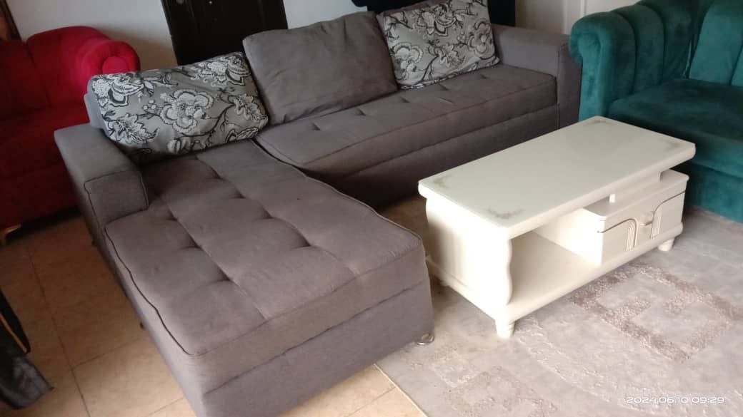 [K4]- Clean L-Shape Sofa Chair For-Sale